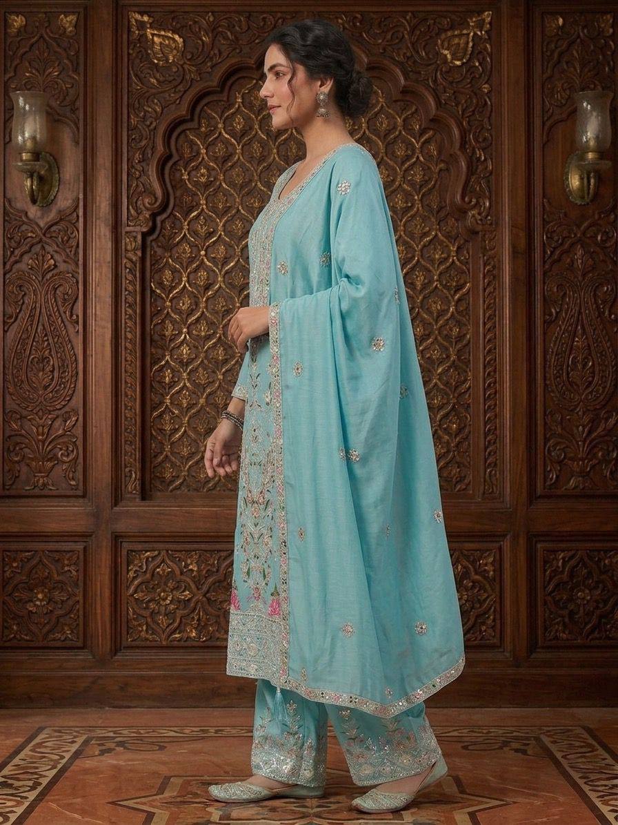 Regal Scarlet Heritage Kurta Set